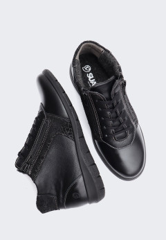 Комбинированные женские ботинки Suave Oxford 6601M черн