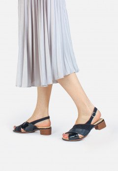Женские босоножки синие на каблуке Ara 12-35763-05