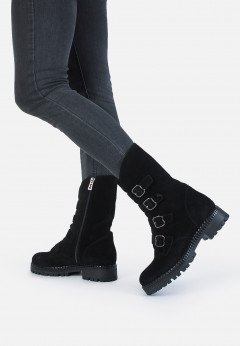 Женские ботинки Simen 2114A черн/велюр