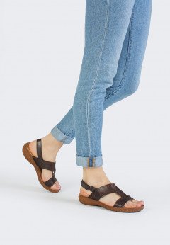 Женские сандалии коричневого цвета Rieker V6905-25