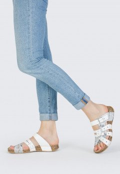 Белые женские сабо Rieker 61185-80