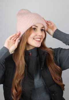 Женская шапка K-C HOHW 09121 1A пудра