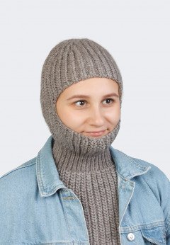 Женская балаклава K-C HOHW 20922 1A трюфель