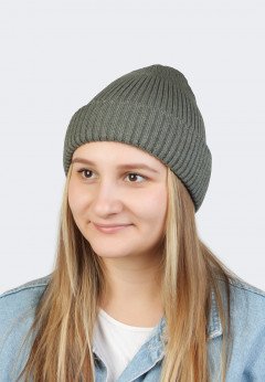Женская шапка K-C HW 12022 1S хаки