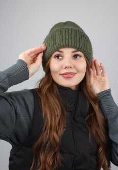 Женская шапка K-C HOHW 09121 1A хаки