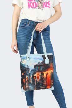 Женская сумка шоппер K-C 5757 Дания Мокр асфальт