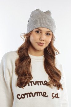 Женская шапка K-C HOHW 180322 1SV серебро