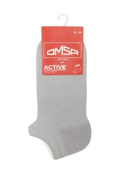 Мужские укороченные носки OMSA 119 ACTIVE св.сер