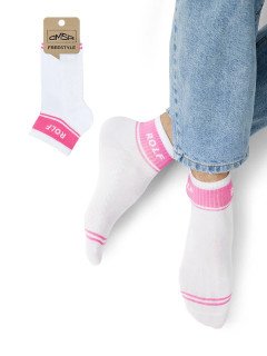 Женские носки OMSA 619 bianco/rosa
