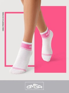 Женские носки OMSA 619 bianco/rosa
