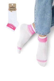Женские носки OMSA 619 bianco/rosa
