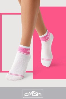Женские носки OMSA 619 bianco/rosa