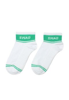 Женские носки OMSA 619 bianco/verde