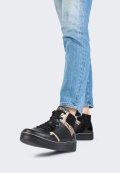 Женские высокие кеды черные Remonte D0J71-01