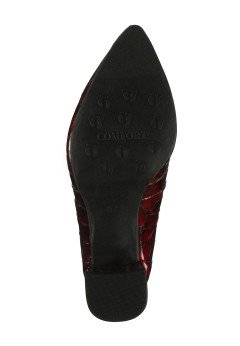 Женские лодочки Bonty лаковые 1063-bordo-kamien