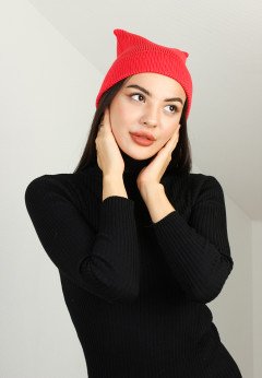 Женская шапка K-C HOHW 17724 1S коралл