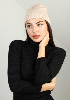 Женская шапка K-C HOHW 00424 1S крем