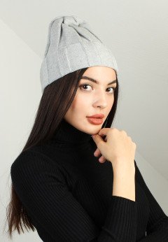 Женская шапка K-C HOHW 02423 1S серебро