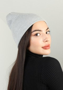 Женская шапка K-C HOHU 01723 2S серебро