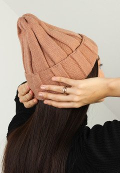 Женская шапка K-C HOHW 02423 1S кэмел