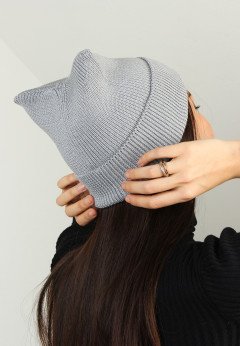 Женская шапка K-C HOHW 17724 1S серебро