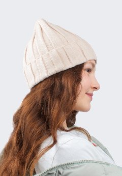 Женская шапка K-C HOHW 01424 1S крем