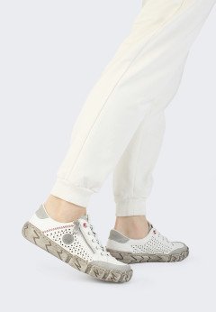 Женские кеды белые Rieker L0355-80