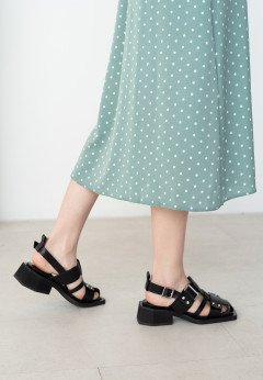 Женские босоножки на низком каблуке K-C RY573-Y4-1 черн