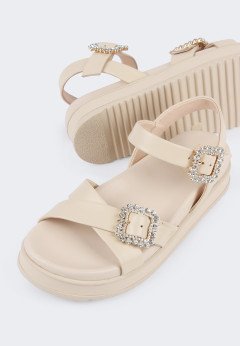 Женские босоножки с ремешком K-C 201-11 беж