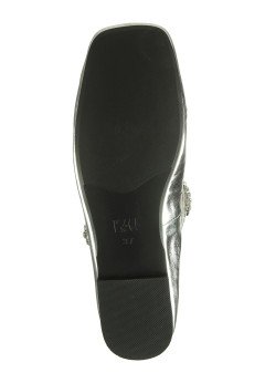Женские туфли с ремешком K-C Y103-1 серебро