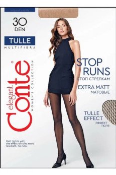 Женские матовые колготки 30 den Conte 17С-105СП nero