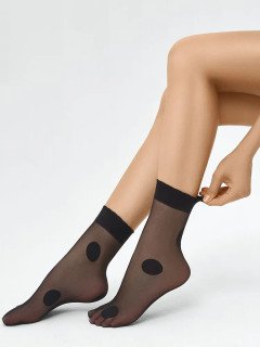 Женские носки MiNiMi Pois Grande 20 nero