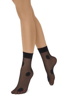 Женские носки MiNiMi Pois Grande 20 nero