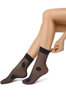 Женские носки MiNiMi Pois Grande 20 nero