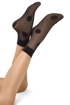 Женские носки MiNiMi Pois Grande 20 nero