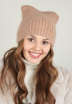 Женская шапка K-C HOHW 11523 1A кэмел