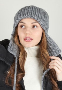 Женская шапка-ушанка K-C HOHW F 01522 1A графит