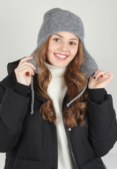 Женская шапка-ушанка K-C HOHW 16923 2A графит