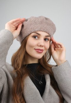 Женский берет K-C HOHW 22224 1A трюфель