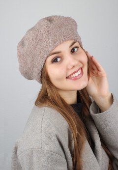Женский берет K-C HOHW 22224 1A трюфель