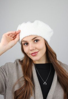Женский берет K-C HOHW 22224 1A молоко