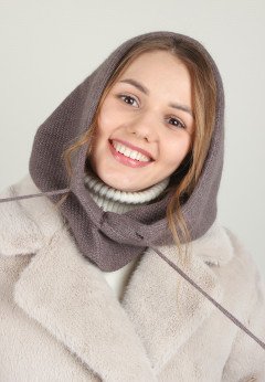 Женский капор K-C HOCNCW 10024 1A трюфель