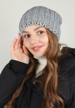 Женская шапка K-C HOHWP F 22624 1A серебро