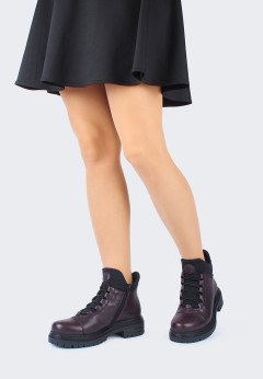 Женские ботинки бордовые Rieker Y3163-35