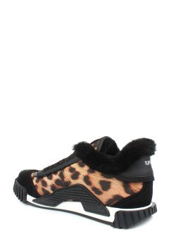 Зимние женские кеды Tuffoni 3624024VF черн/леопард