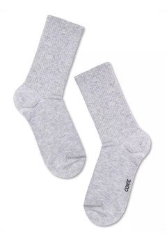 Удлиненные женские носки Conte 20С-20СП 000 св.сер