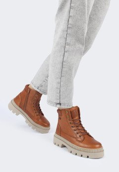 Женские ботинки рыжие Dockers 312 коньяк