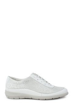 Женские полуботинки Suave Oxford 6605PT бел/серебро