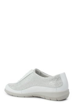 Женские полуботинки Suave Oxford 6605PT бел/серебро