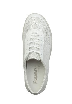 Женские полуботинки Suave Oxford 6605PT бел/серебро